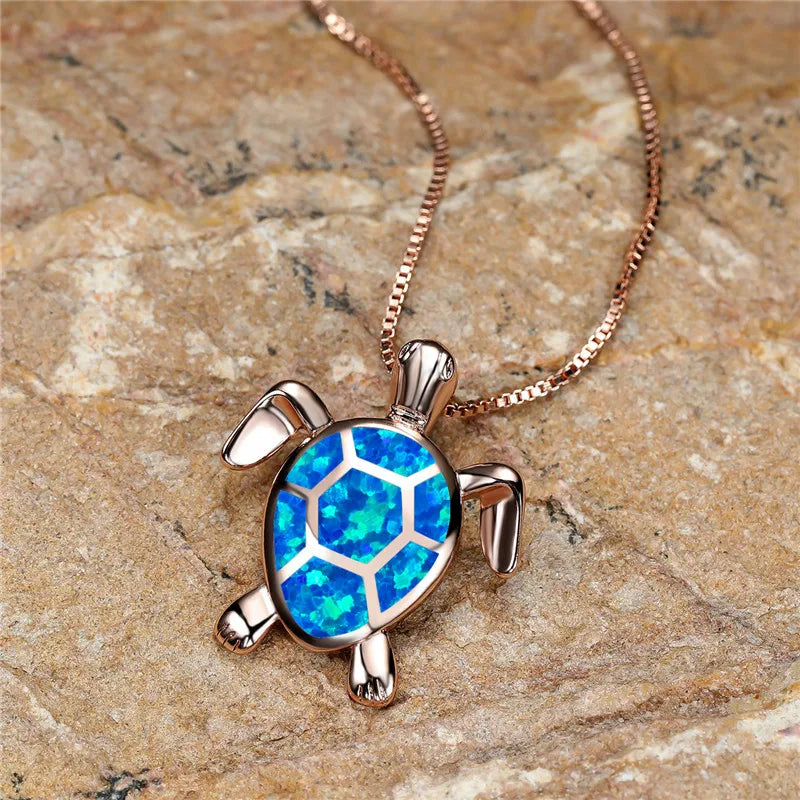 Pendentif Tortuga en Ópalo de Fuego Verde Vintage en Oro
