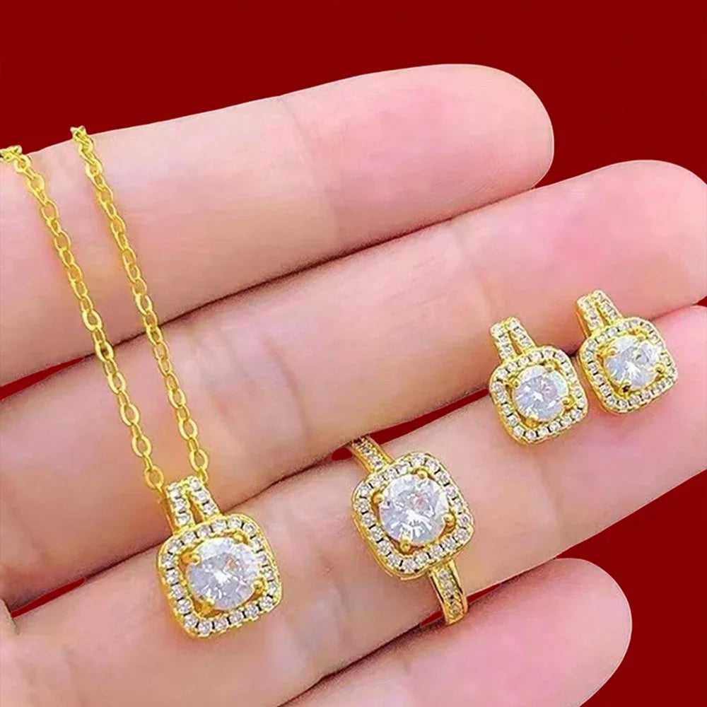 Conjunto de Joyería Cubo de Lujo