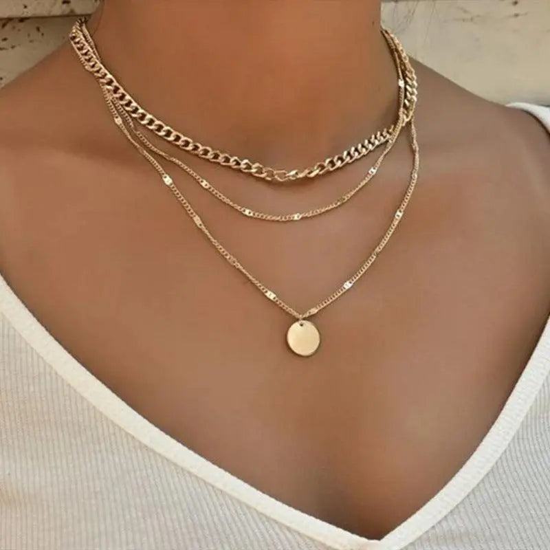 Collar Elegante Baño de Oro y Plata