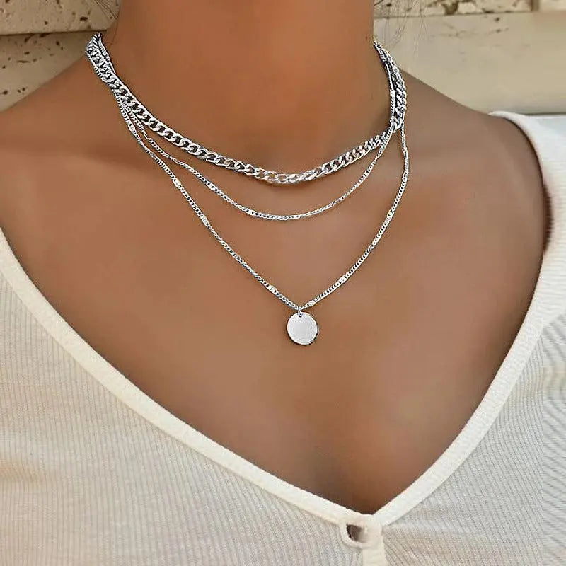 Collar Elegante Baño de Oro y Plata