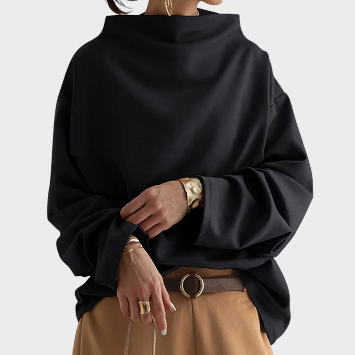 Renée™ | Suéter de punto suave con cuello alto
