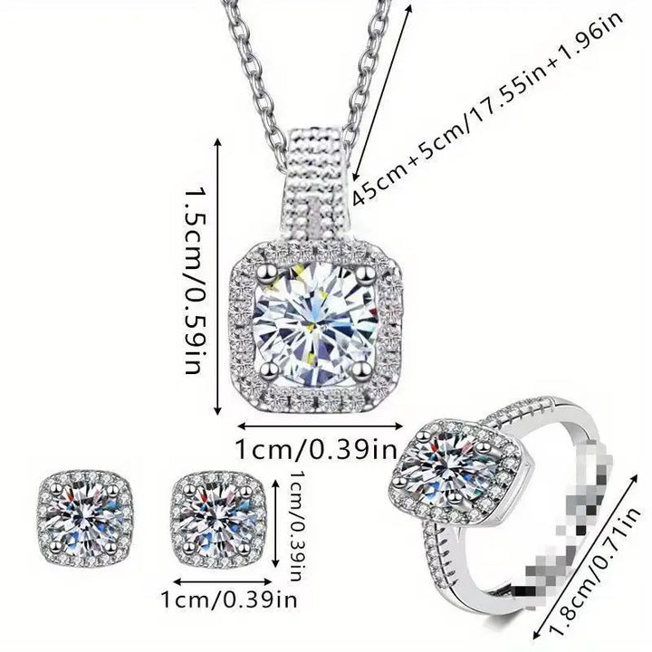 Conjunto de Joyería Cubo de Lujo