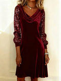 Sophie | Vestido de Terciopelo Brillante con Mangas
