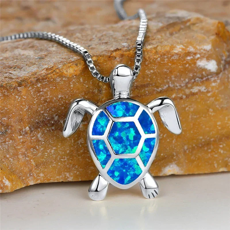 Pendentif Tortuga en Ópalo de Fuego Verde Vintage en Oro