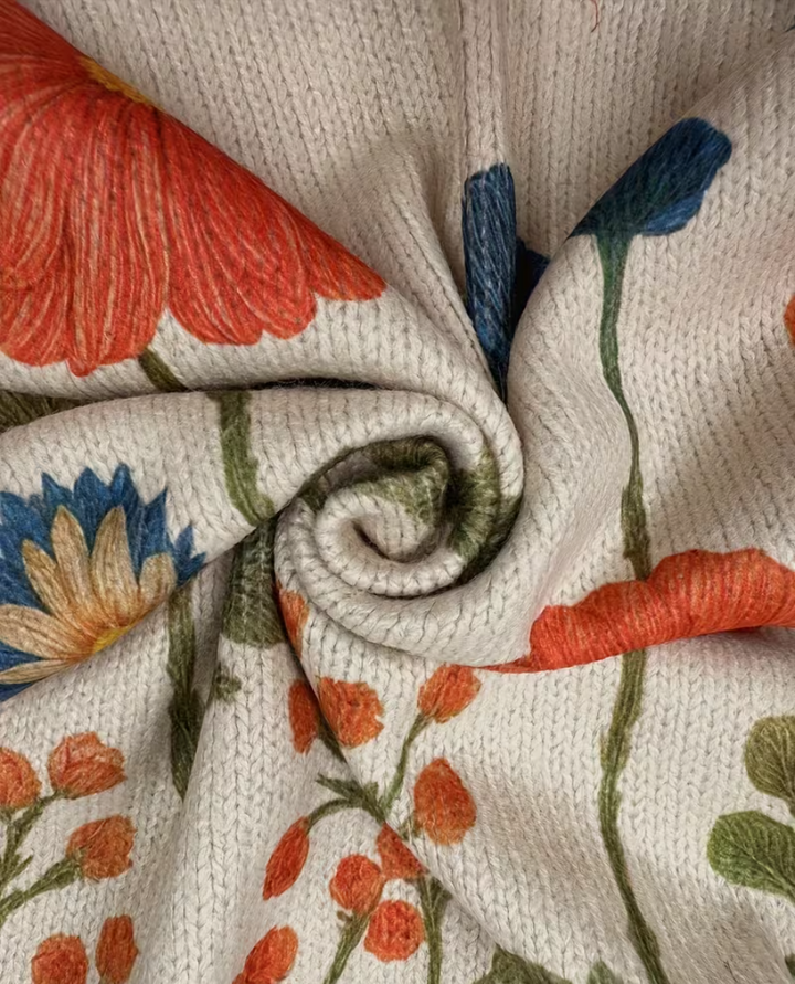 Wrenna™ | Cárdigan con cremallera en estampado de flores silvestres