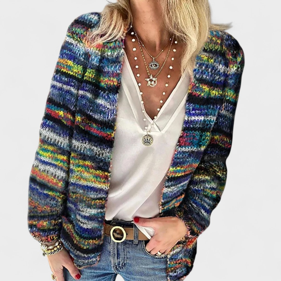 Herminia™ | Cárdigan multicolor cálido