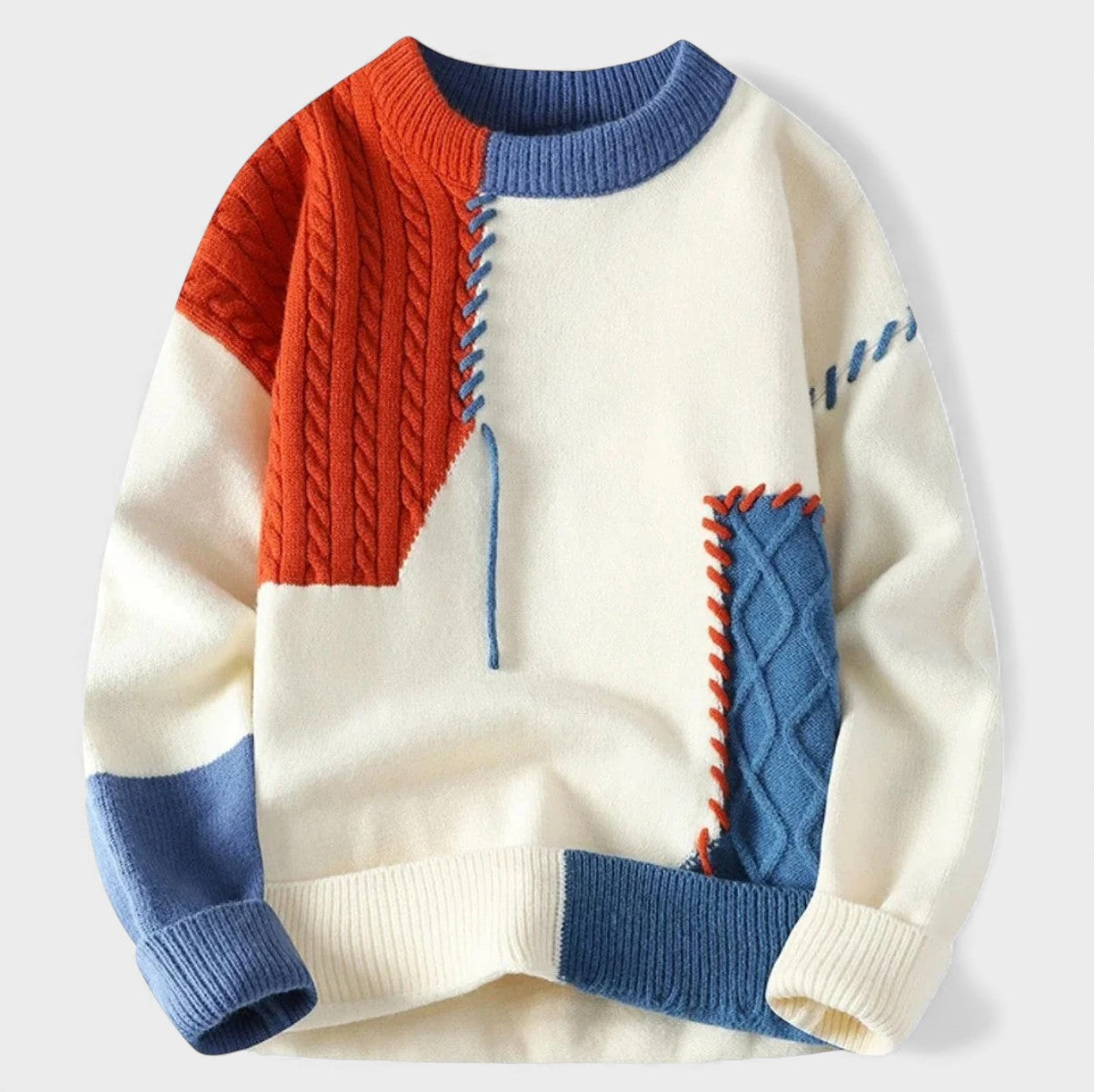 Maela™ | Suéter patchwork tejido a mano