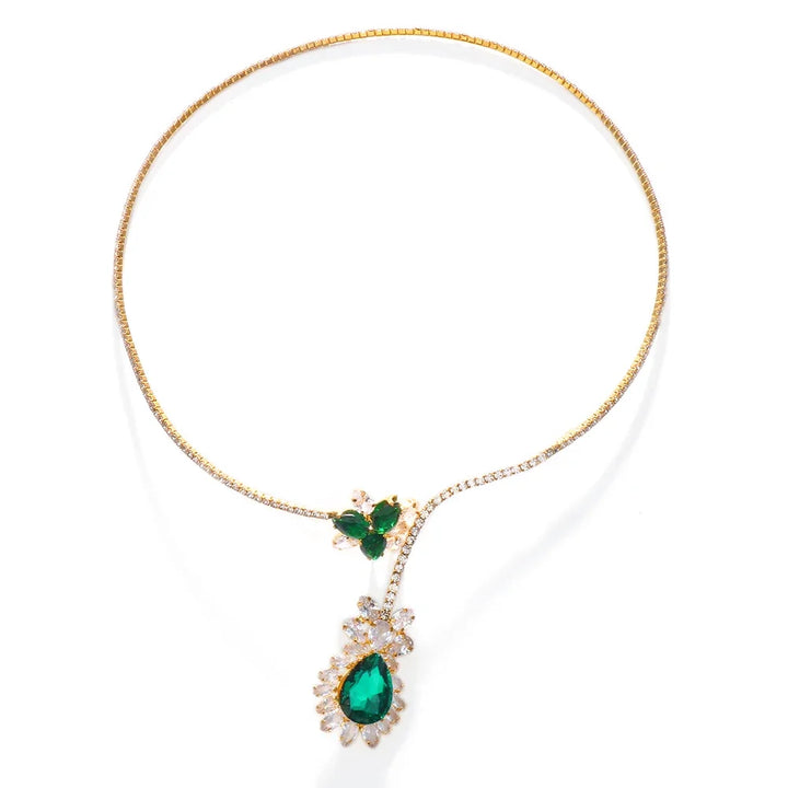 Collar Vintage Floración de Esmeralda