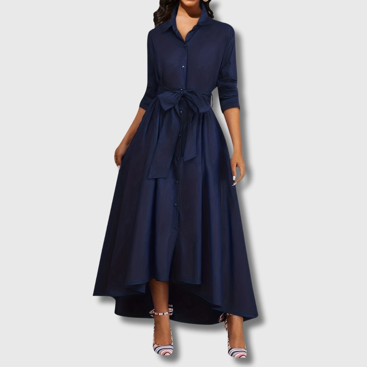 Martine | Vestido Maxi Abotonado Ideal para Celebraciones
