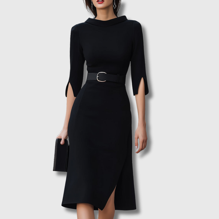Julie | Black Midi Dress