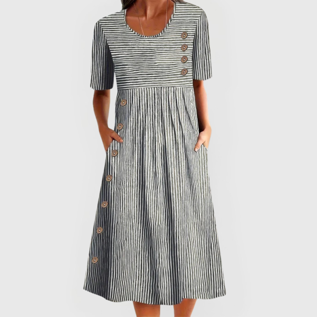 Wanda | Vestido Midi Rayado