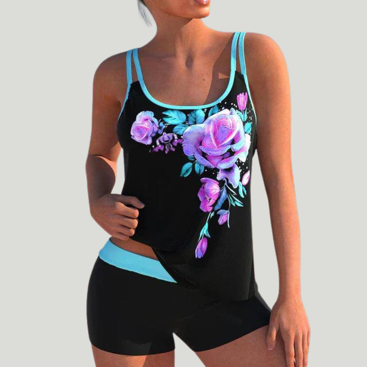 Julia - Tankini con pantalones cortos y estampado floral