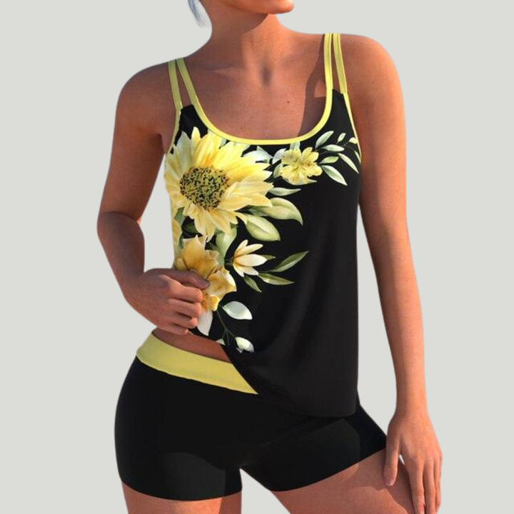 Julia - Tankini con pantalones cortos y estampado floral
