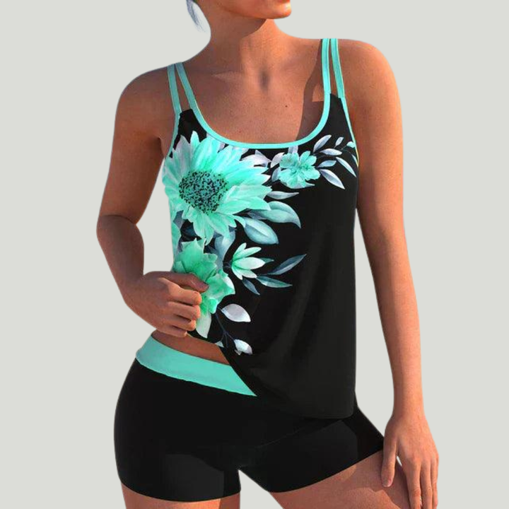 Julia - Tankini con pantalones cortos y estampado floral