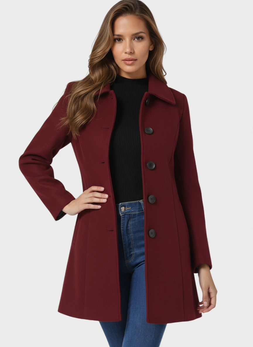 Raquel™ | Trench de invierno de botones simples