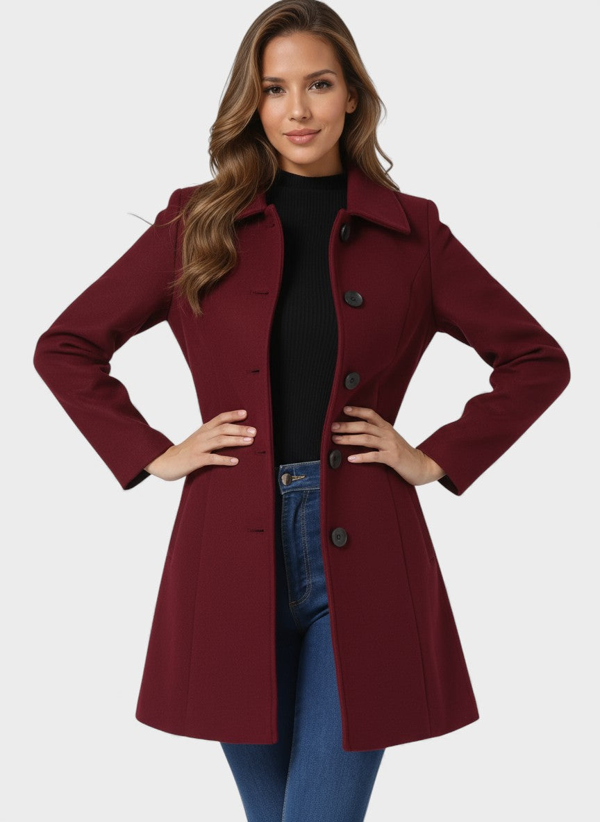 Raquel™ | Trench de invierno de botones simples