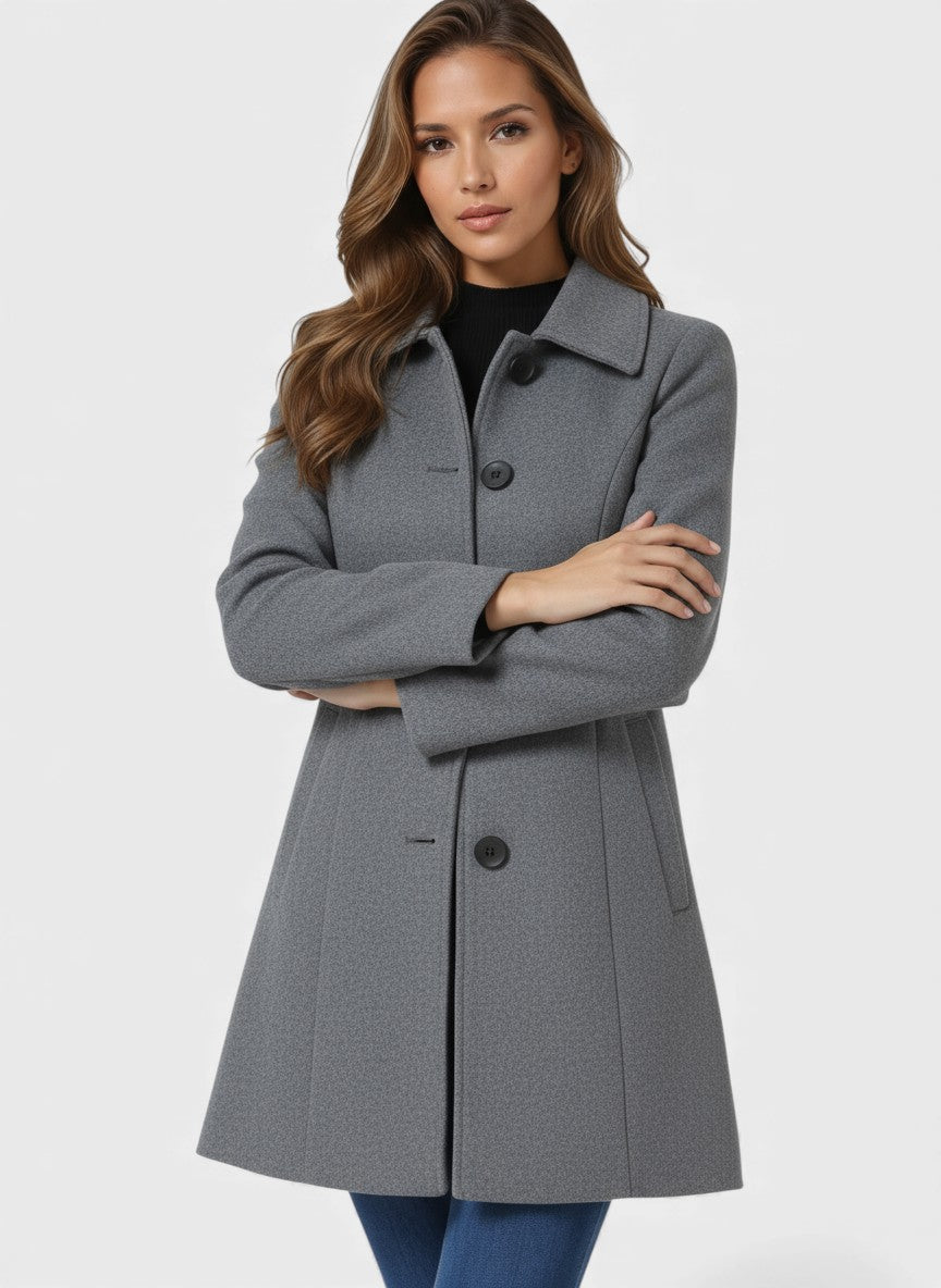 Raquel™ | Trench de invierno de botones simples