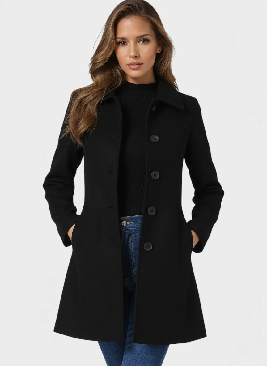 Raquel™ | Trench de invierno de botones simples