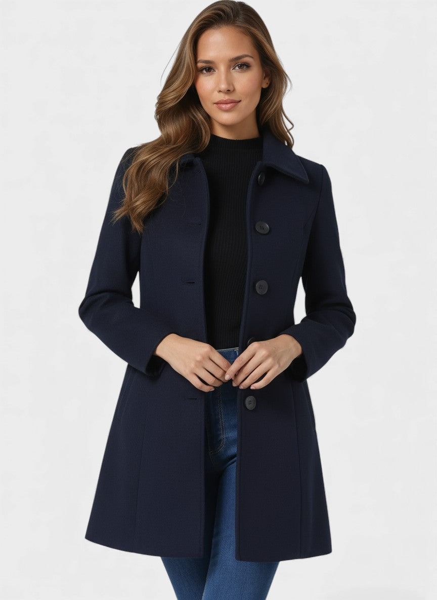 Raquel™ | Trench de invierno de botones simples