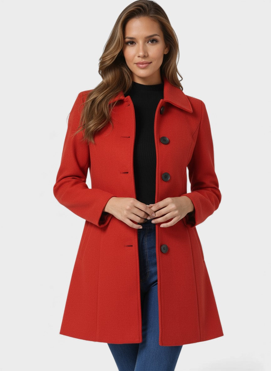 Raquel™ | Trench de invierno de botones simples