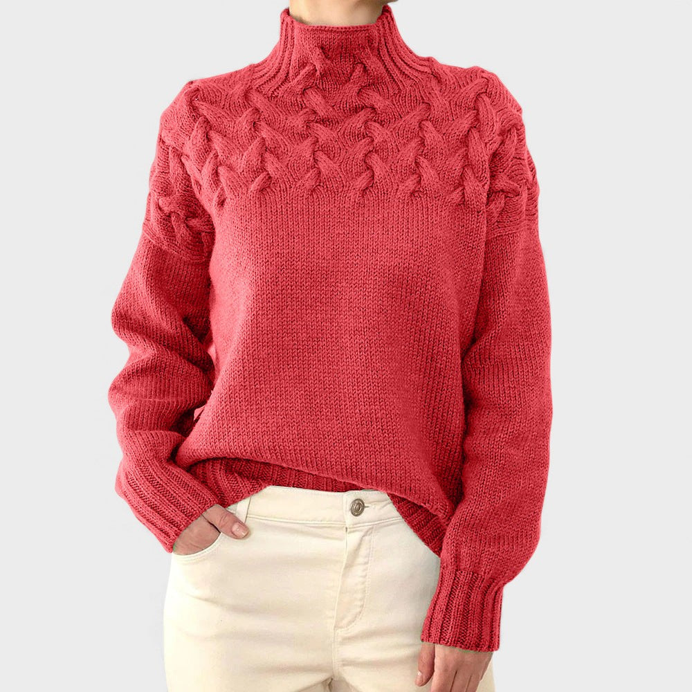 Nora™ | Suéter de punto cálido con cuello alto