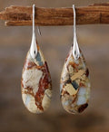 Pendientes Chic con Piedra Ovalada