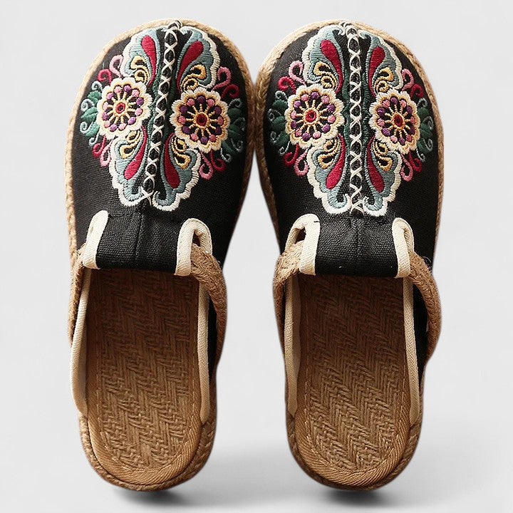 Marousse | Mules Florales Confortables Hechas a Mano