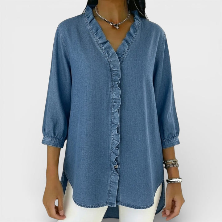Elena™ | Blusa elegante con volantes