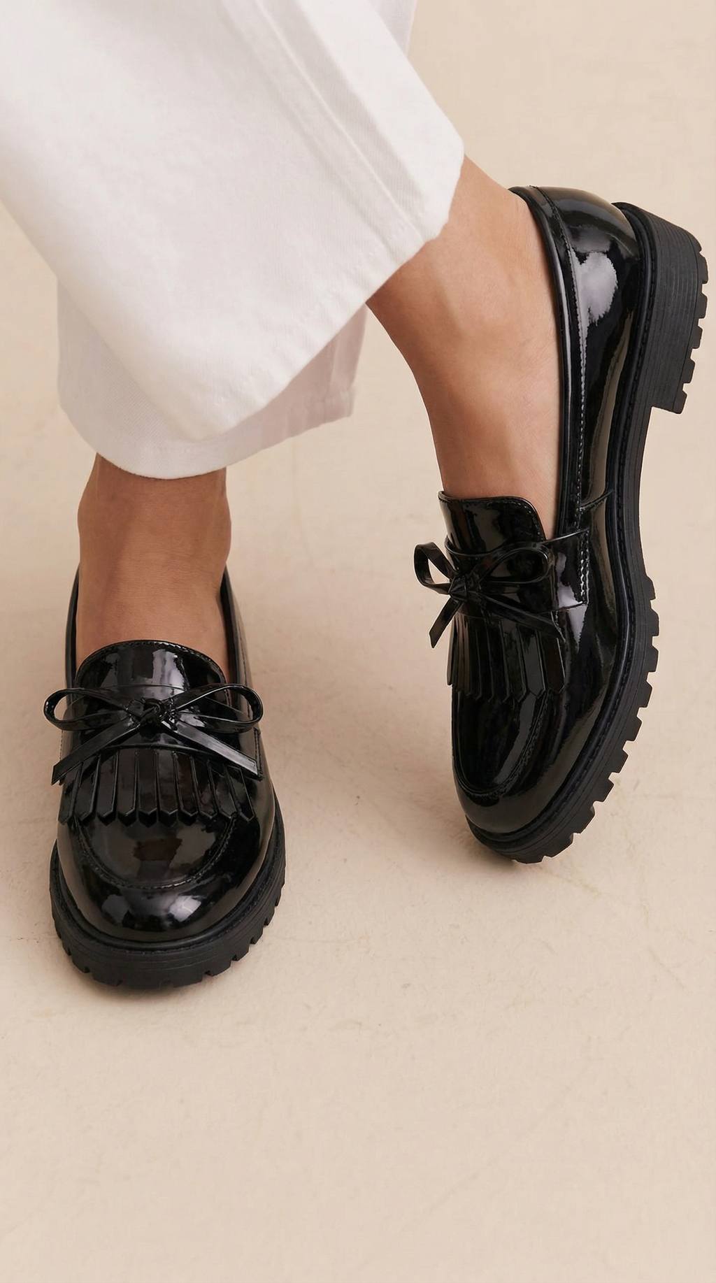 Cailie - Zapatos con lazo y flecos
