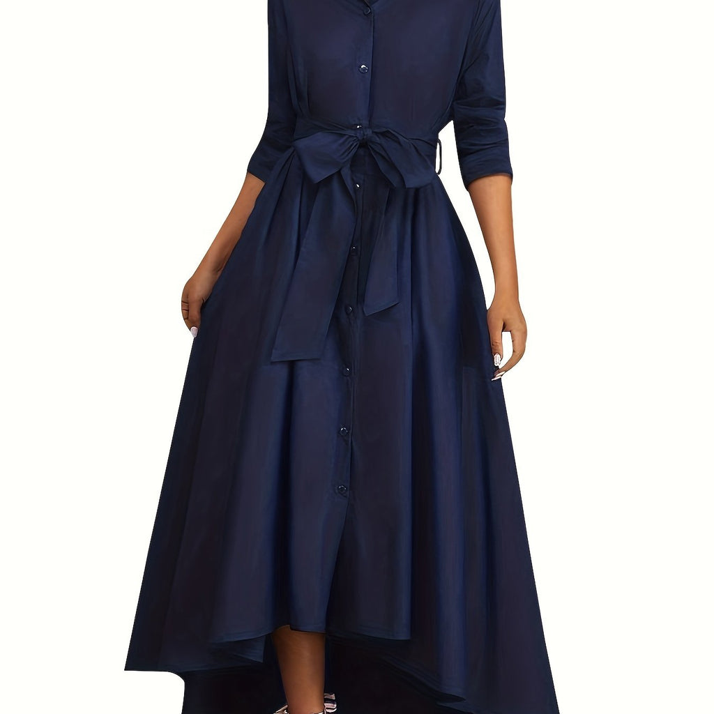 Martine | Vestido Maxi Abotonado Ideal para Celebraciones