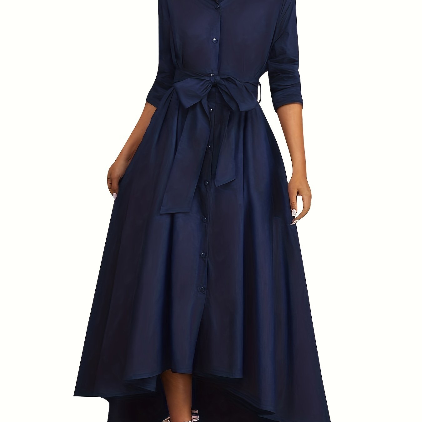 Martine | Vestido Maxi Abotonado Ideal para Celebraciones
