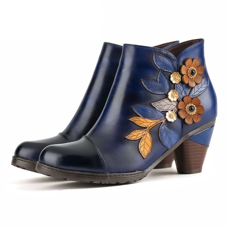 Azahara — Botines Florales Estilo Boho