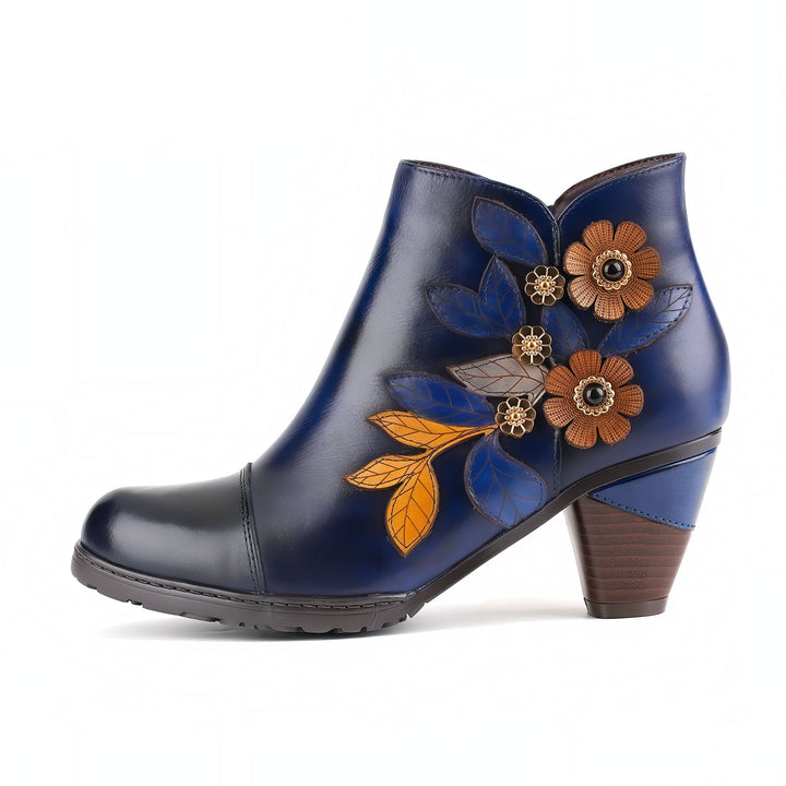 Azahara — Botines Florales Estilo Boho