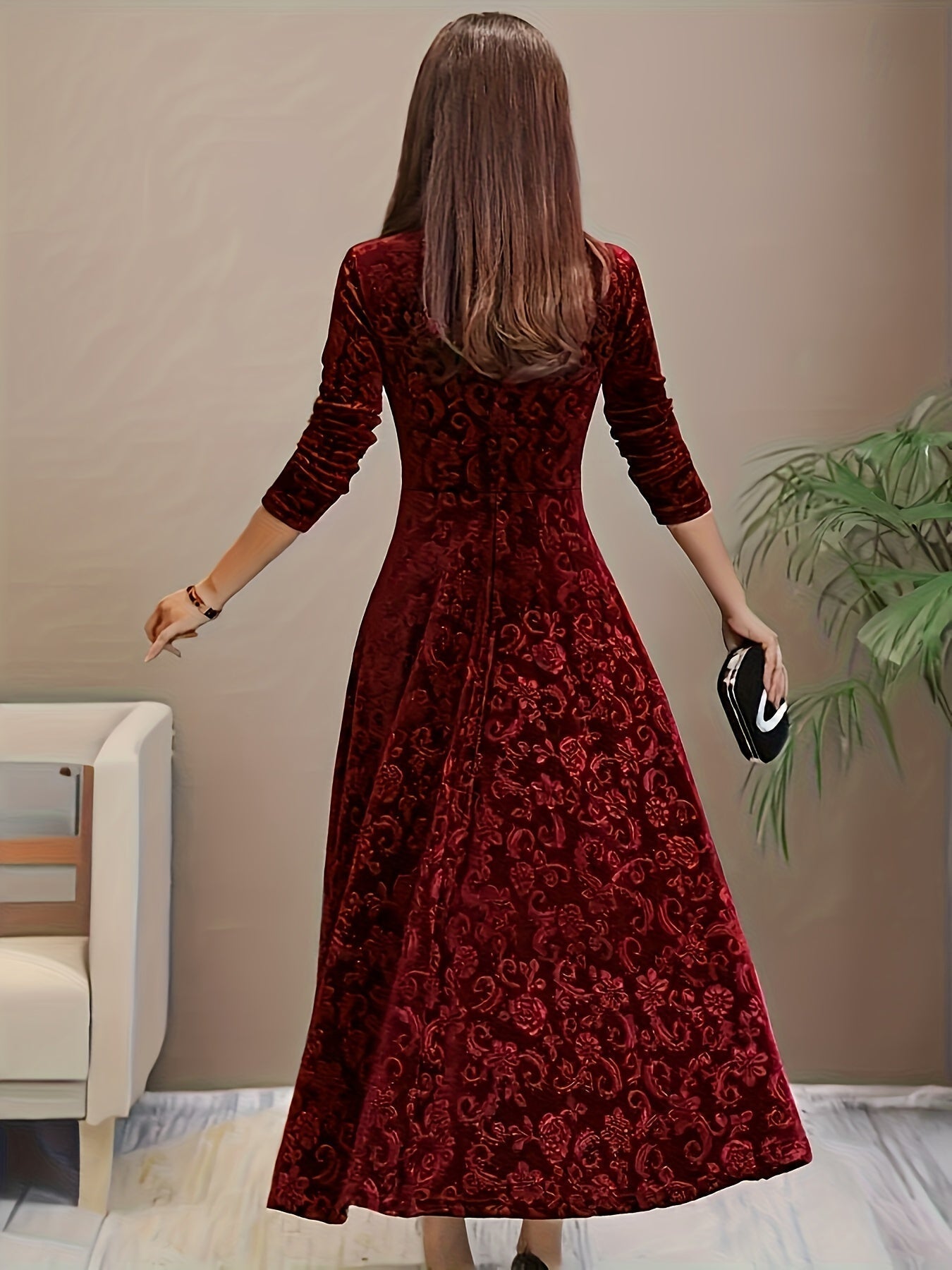 Julie | Elegante Vestido Maxi con Estampados