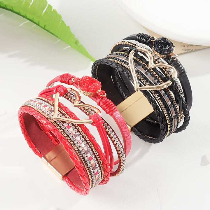 Pulsera Boho Multicapa de Cuero