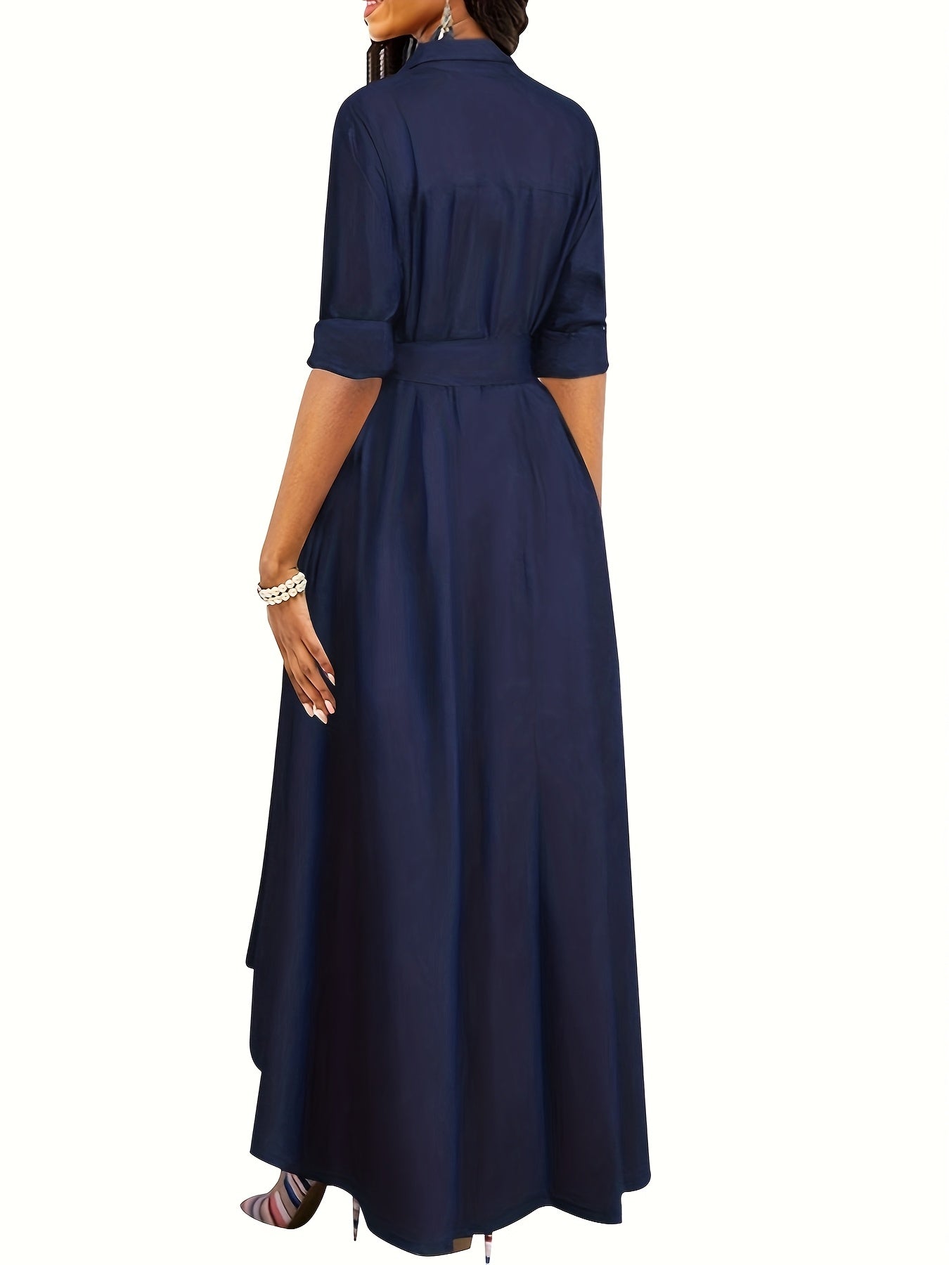 Martine | Vestido Maxi Abotonado Ideal para Celebraciones
