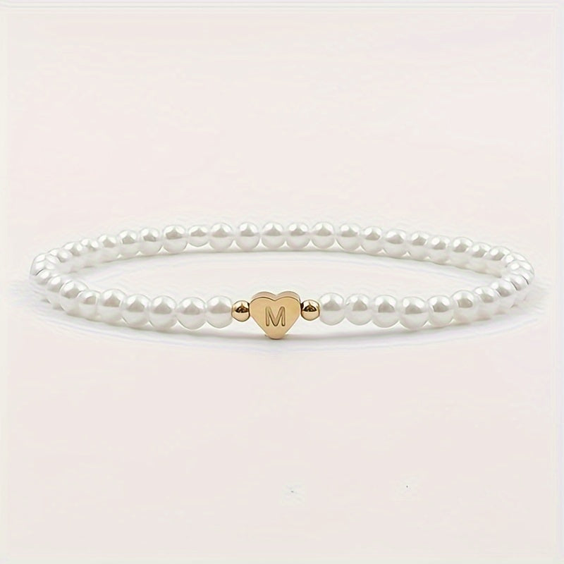 Pulsera Chic con Inicial en Corazón (A–Z)