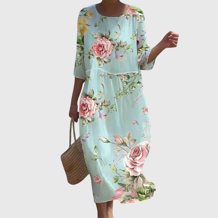 Martine | Elegante Vestido Maxi con Estampado Floral