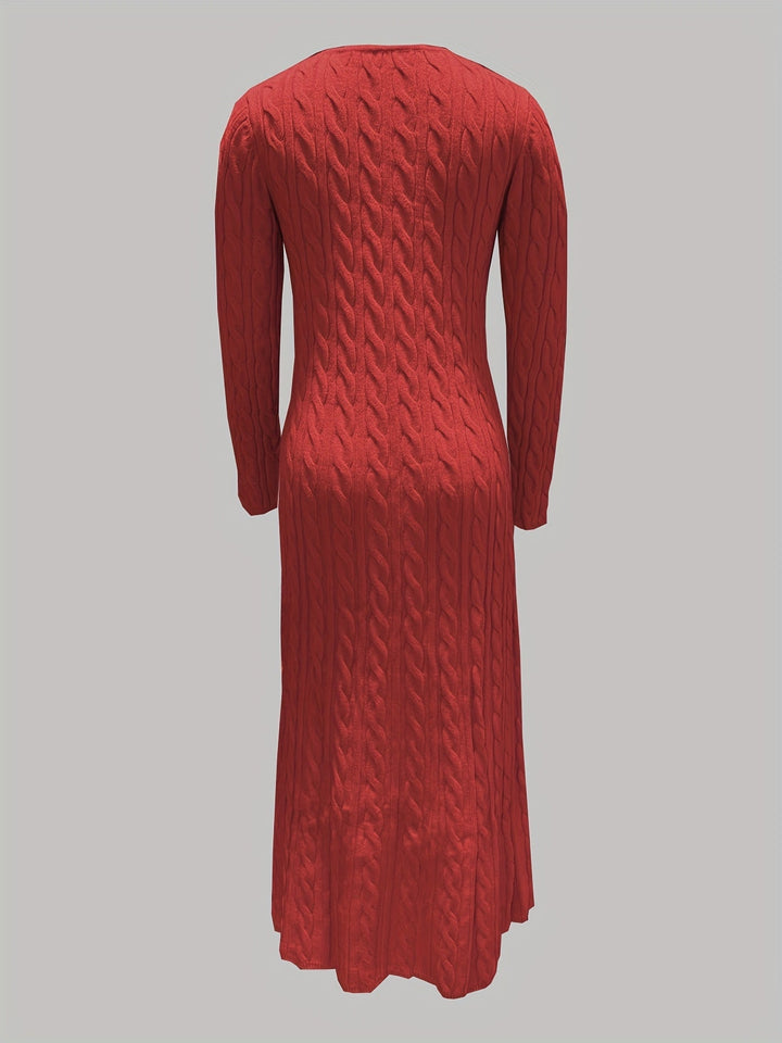 Sarah | Confortable Vestido Maxi de Punto Trenzado