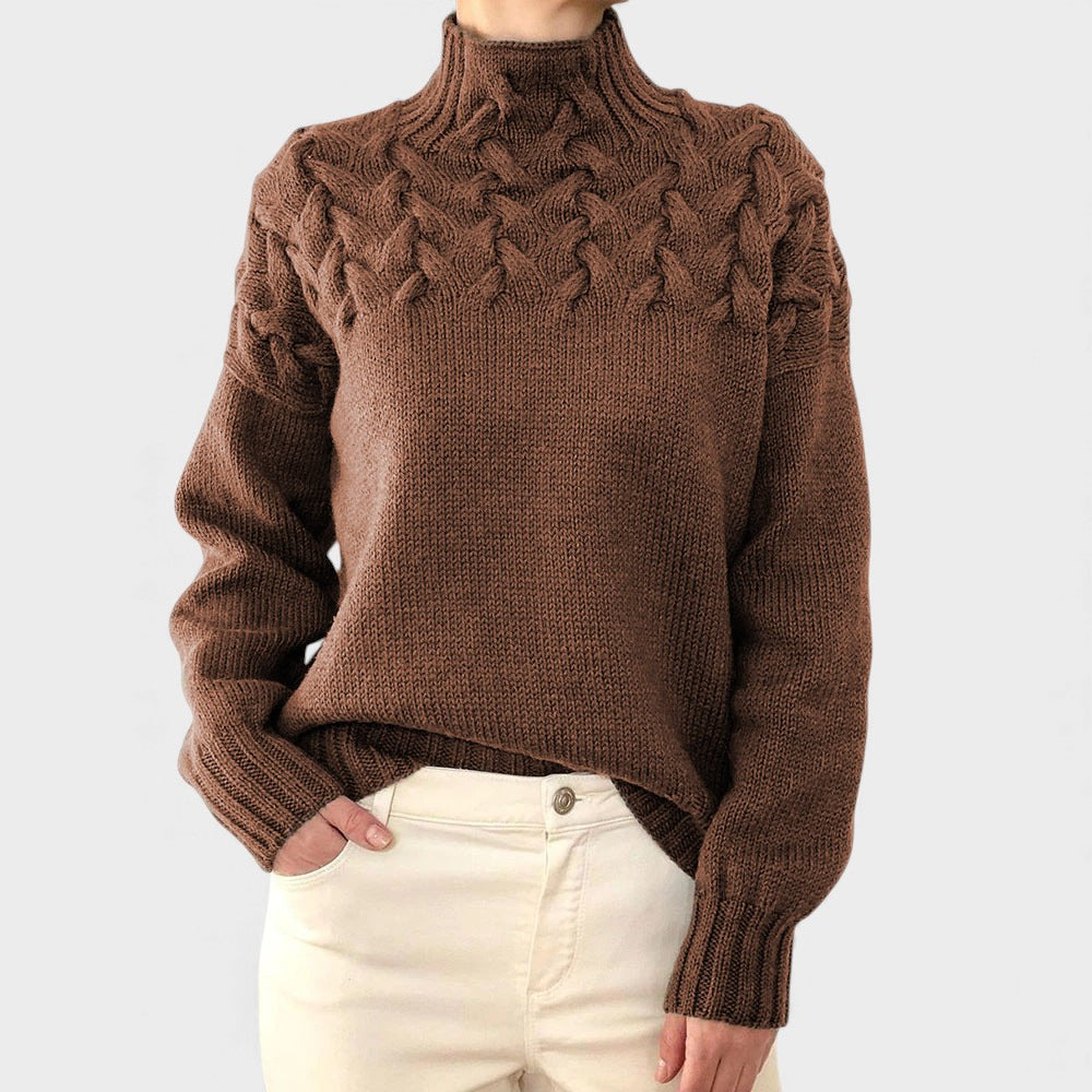 Nora™ | Suéter de punto cálido con cuello alto