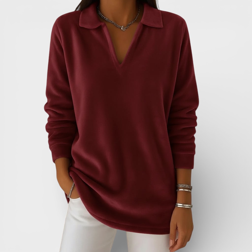 Amelia™ | Jersey suave con escote en V