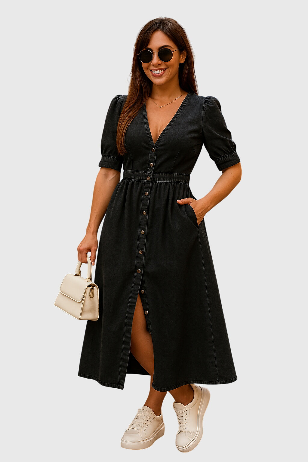 Jacqueline | Vestido de Jean Elegante