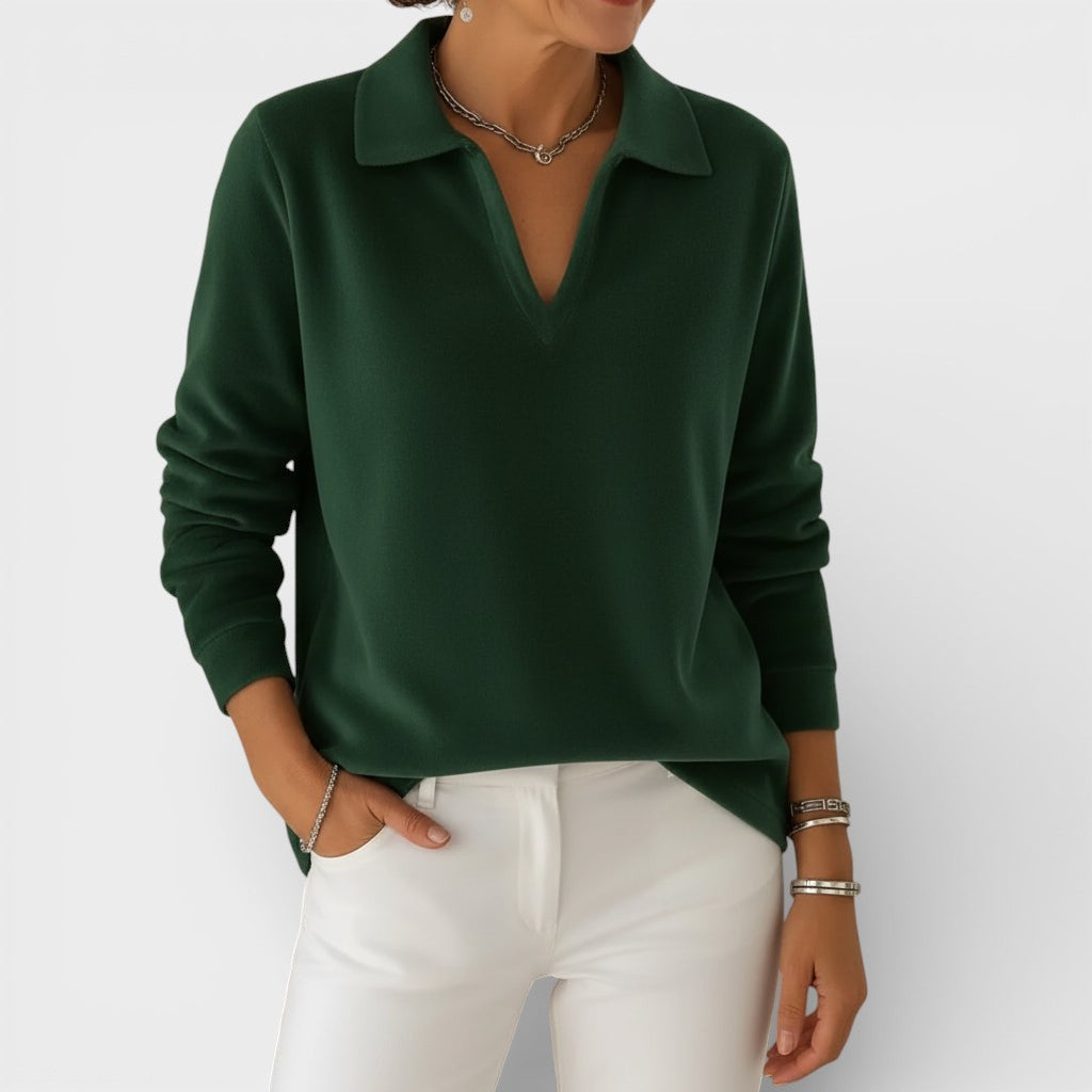 Amelia™ | Jersey suave con escote en V