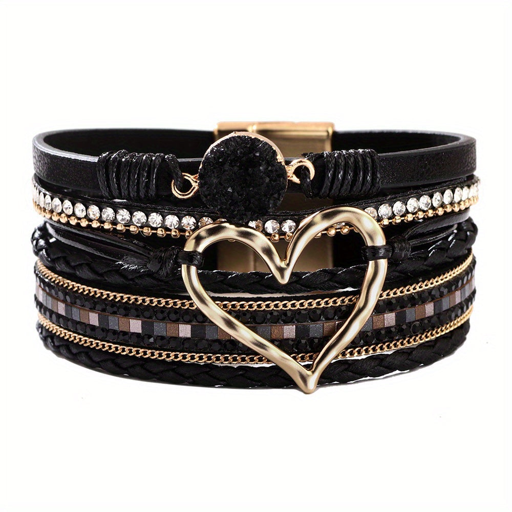 Pulsera Boho Multicapa de Cuero