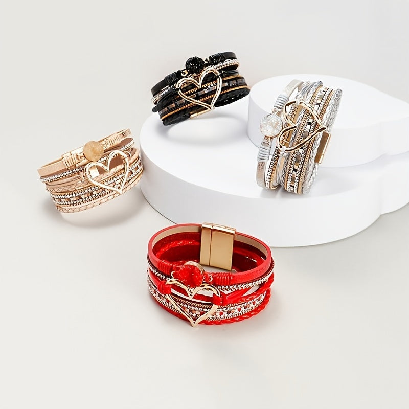 Pulsera Boho Multicapa de Cuero