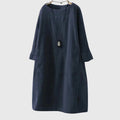 Grace | Vestido Midi de Terciopelo Acanalado Relajado