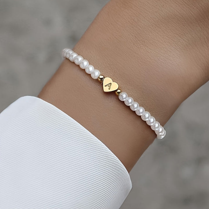 Pulsera Chic con Inicial en Corazón (A–Z)