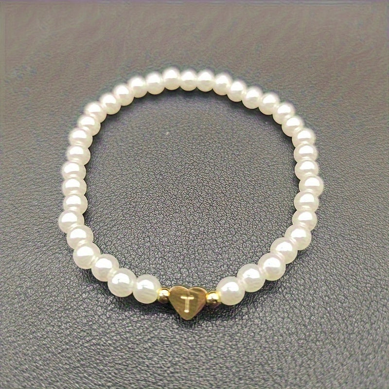 Pulsera Chic con Inicial en Corazón (A–Z)