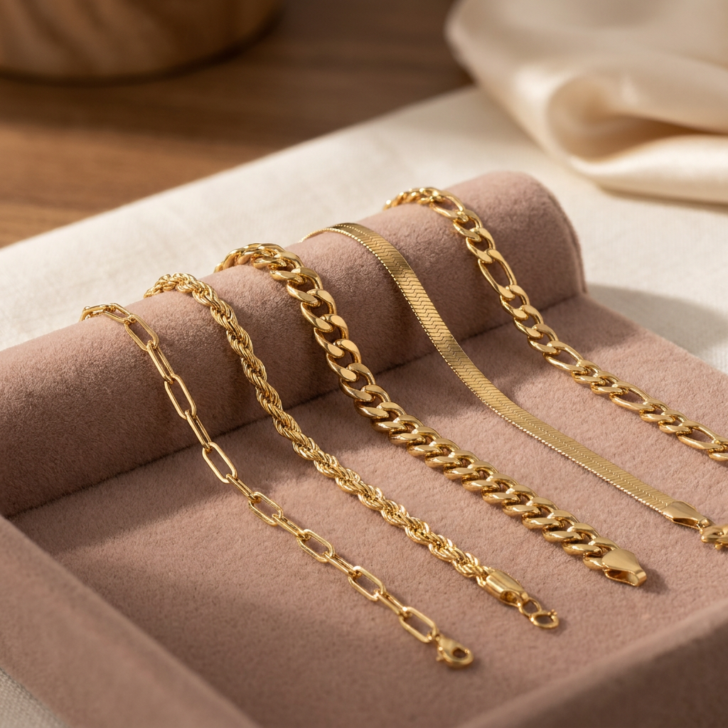 Conjunto de pulseras de 5 piezas en oro