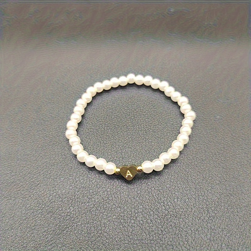 Pulsera Chic con Inicial en Corazón (A–Z)